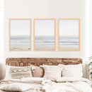 Pastel Minimalist Wave Photo. Set of 3 Beach House Wall Art by Wall Art Set