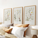 Wildflower Nature Prints. Modern Wall Art Decor by Wall Art Set