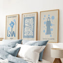 Modern Y2k Style Set of 3 Posters. Pastel Blue by Wall Art Set