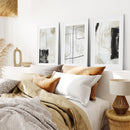 3 Piece Nordic Abstract Line Art Set. Brush Strokes by Wall Art Set