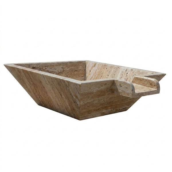 Patara Beige Vein-cut Travertine Natural Stone Pool Square Poolwok with Lip, photo 2 of 4