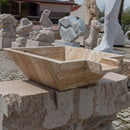 Patara Beige Vein-cut Travertine Natural Stone Pool Square Poolwok with Lip