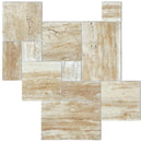 Patara Beige Vein-cut Travertine Tumbled Pavers - Full TruckLoad
