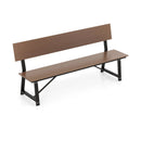 72-Inch Outdoor Bench with HDPE Seat & Back, 1100 lbs Capacity by LJGDeals