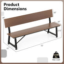 72-Inch Outdoor Bench with HDPE Seat & Back, 1100 lbs Capacity by LJGDeals