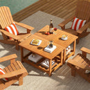 Patio Acacia Wood Coffee Table 2-Tier Rectangular Center Table by LJGDeals