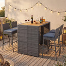 5-Piece Dining Table Set for 4 Rectangular Kitchen Table with 4 Upholstered Chairs by DirectDeals