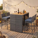 5-Piece Dining Table Set for 4 Rectangular Kitchen Table with 4 Upholstered Chairs by LJGDeals