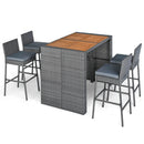 Patio Acacia Wood Dining Set for Home by LJGDeals