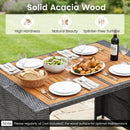 Patio Acacia Wood Dining Set for Home by LJGDeals