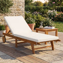 Patio Acacia Wood Lounge Chair Chaise Recliner by LJGDeals
