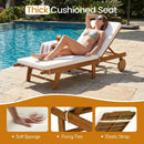 Patio Acacia Wood Lounge Chair Chaise Recliner by LJGDeals