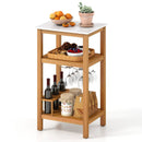 Patio Acacia Wood Storage Cabinet Patio Buffet Cabinet Bar Table by LJGDeals