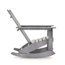 Adirondack Rocking Chair with Curved Back - Gray by LJGDeals