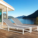 Outdoor Adjustable Patio Chaise Lounge Chair with Wheels and Sturdy Metal Frame by LJGDeals