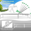 Outdoor Adjustable Patio Chaise Lounge Chair with Wheels and Sturdy Metal Frame by LJGDeals