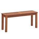 2-Seater Patio Backless Dining Bench with Breathable Slatted Seat by LJGDeals