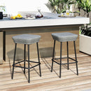29.5 Inches Patio Bar Stools Set of 2 with Rattan Seat and Footrest by LJGDeals