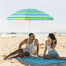 6.5 Feet Patio Beach Umbrella with Waterproof Polyester Fabric by LJGDeals