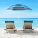 6.5 Feet Patio Beach Umbrella with Waterproof Polyester Fabric