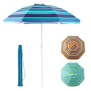 6.5 Feet Patio Beach Umbrella with Waterproof Polyester Fabric by LJGDeals