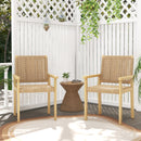 Wood Dining Chair Set of 2 with Woven Rope Seat by DirectDeals