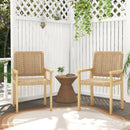 Wood Dining Chair Set of 2 with Woven Rope Seat by LJGDeals