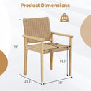 Wood Dining Chair Set of 2 with Woven Rope Seat by DirectDeals