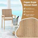 Wood Dining Chair Set of 2 with Woven Rope Seat by DirectDeals