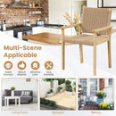 Wood Dining Chair Set of 2 with Woven Rope Seat by LJGDeals