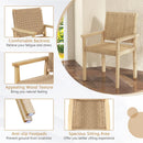 Wood Dining Chair Set of 2 with Woven Rope Seat by DirectDeals