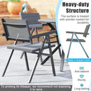 Patio Chairs Set of 2 Outdoor Dining Chair with Breathable Fabric Seat by LJGDeals