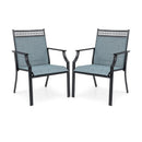 Patio Chairs Set of 2 with All Weather Breathable Fabric by LJGDeals