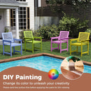 Patio Chairs Set of 2 with Inclined Backrests and Slatted Seats by LJGDeals