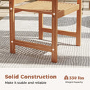 Patio Chairs Set of 2 with Inclined Backrests and Slatted Seats by LJGDeals