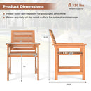 Patio Chairs Set of 2 with Inclined Backrests and Slatted Seats by LJGDeals