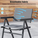Patio Chairs Set of 2 Outdoor Dining Chair with Breathable Fabric Seat by LJGDeals