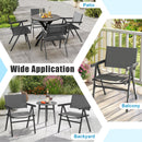 Patio Chairs Set of 2 Outdoor Dining Chair with Breathable Fabric Seat