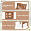 Patio Chairs Set of 2 Outdoor Solid Wood Chairs with Slatted Seat and Inclined Backrest by LJGDeals