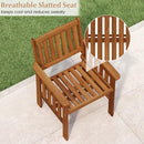 Patio Chairs Set of 2 Outdoor Solid Wood Chairs with Slatted Seat and Inclined Backrest by LJGDeals