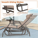 Outdoor Chaise Lounge Glider Chair with Armrests and Pillow by LJGDeals