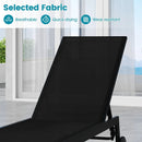 Patio Chaise Lounge Chair with Wheels and 6 by LJGDeals