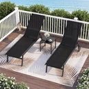 Patio Chaise Lounge Chair with Wheels and 6 by LJGDeals