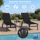 Patio Chaise Lounge Chair with Wheels and 6 by LJGDeals