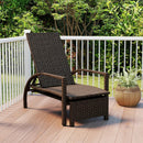 Patio Chaise Lounge Outdoor Rattan Lounge Chair with Retractable Ottoman by LJGDeals