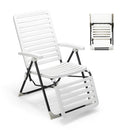 PP Folding Patio Chaise Lounger with 7-Level Backrest and Cozy Footrest by LJGDeals