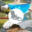 2 Pieces Folding Portable Patio Chaise Lounger with Rocking Design-Light Green by LJGDeals