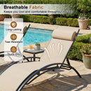 Patio Chaise Lounges Set of 2 Outdoor Recliner with 5-Position Backrest by LJGDeals