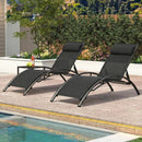 Patio Chaise Lounges Set of 2 Outdoor Recliner with 5-Position Backrest by LJGDeals