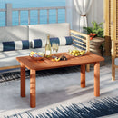Patio Coffee Table with Slatted Tabletop for Deck Poolside by LJGDeals